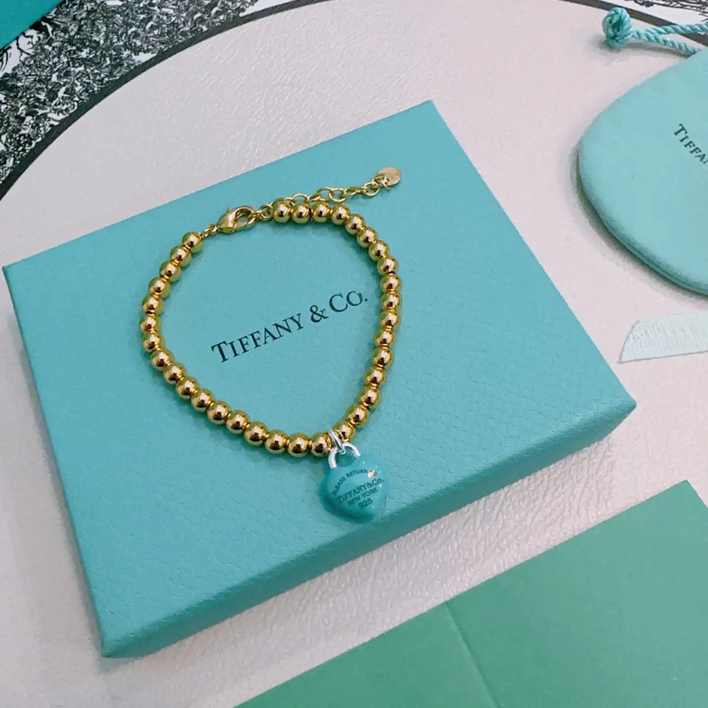 Tiffany & Co. Blue Heart Gold Bracelet